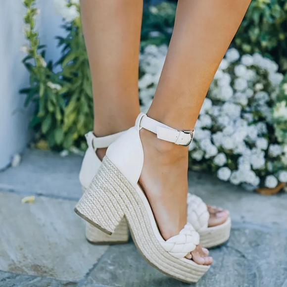 ROCCIO BRAIDED PLATFORM ESPADRILLE SANDAL - BEIGE - Picture 10 of 11